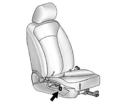 Press and hold the top or bottom of the switch to raise or lower the seat.
