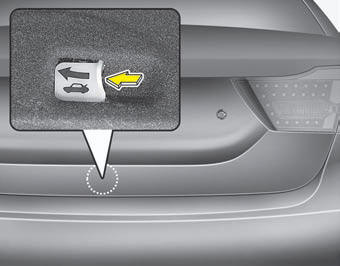 Trunk lid emergency latch release (If equipped)