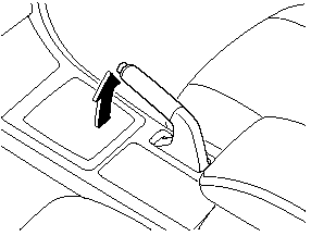 Depress the brake pedal and then firmly pull the parking brake lever fully upwards