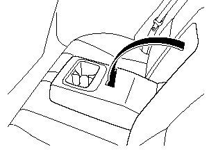 The rear cup holder is on the rear center armrest.