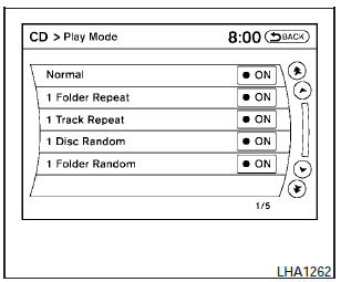 Normal - Plays all tracks on the CD in sequential order until stopped.