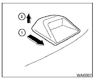 When cleaning the rear window, it may be easier to clean if the high-mounted