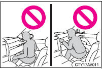 ●Ne pas s'asseoir sur le bord du siège et