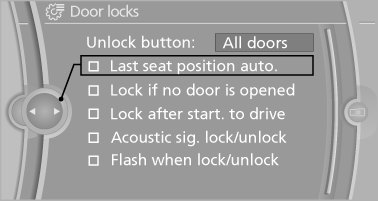 Last seat position auto