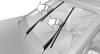 3. Position the wiper blade in a horizontal position.