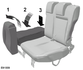 1. Lift the seat cushion.