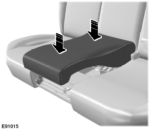 2. Install the centre seat cushion.