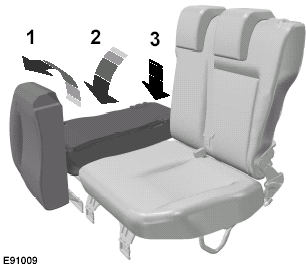 1. Lift the seat cushion.