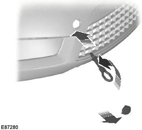 The screw-in towing eye is attached tothe vehicle jack in the luggagecompartment. Keep the towing eye withthe vehicle at all times.