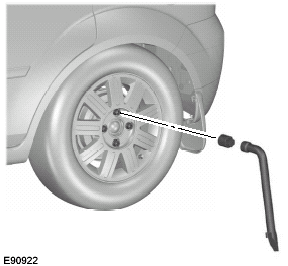 3. Install the locking wheel nut key.