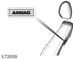 Side airbags are fitted inside the seatbackof the front seats. A label indicates thatside airbags are fitted to your vehicle.