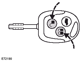 In order to re-programme the function,press and hold the unlock and lockbuttons simultaneously for at least fourseconds with the ignition switched off.