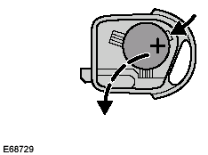 • Carefully prise out the battery with theflat object. Fit the new batterybetween the contacts with the + signfacing downwards. Reassemble thetransmitter unit in reverse order.