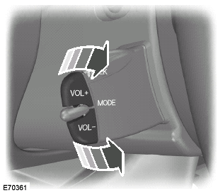 Volume up: Pull the VOL+ switch towardsthe steering wheel.