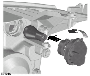 2. Turn the bulb holder anticlockwise andremove it.