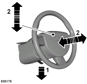 Adjusting the steering wheel