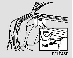 To release the seat-back from inside