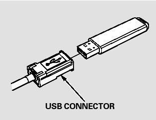 2. Connect the USB flash memory