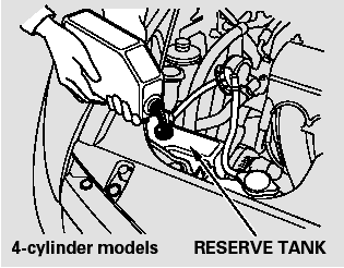 If the coolant level in the reserve