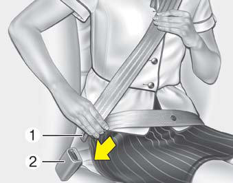 Seat belt - Driver's 3-point system with emergency locking retractor