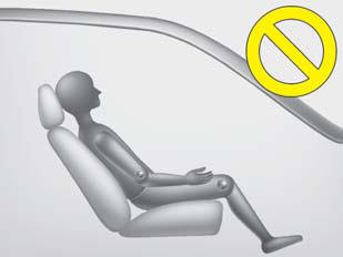 - Never excessively recline the front passenger seatback.