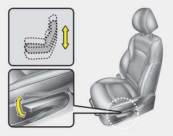 Seat cushion height (for driver’s seat)