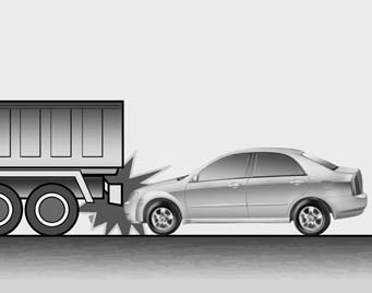 • Just before impact, drivers often brake heavily. Such heavy braking lowers