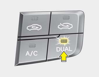 Adjusting the driver and passenger side temperature individually