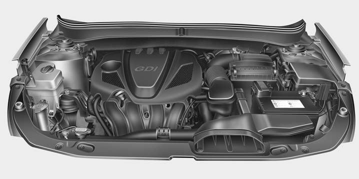 1. Engine coolant reservoir