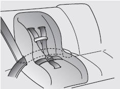 Placing a passenger seat belt into the auto lock mode