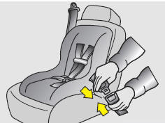 To install a child restraint system on the outboard or center rear seats, do