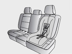 1. Route the child restraint seat strap over the seatback.