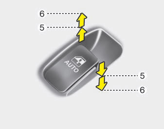 Auto up/down window (if equipped) (Driver’s window)