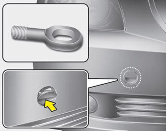 Removable towing hook (if equipped)