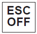 • To cancel ESC operation, press the ESC OFF button (ESC OFF indicator light