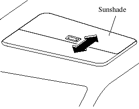 The sunshade opens automatically when the moonroof is opened, but must be closed