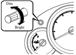 Canceling the illumination dimmer (Black-out meter and dashboard illuminations)