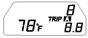 The outside temperature is displayed when the ignition is switched ON.
