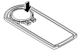 3. Remove the battery by pressing its edge.