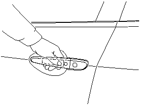 To unlock the doors, touch the sensor area on the inside of a front passenger