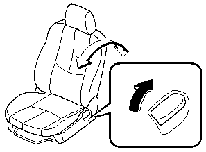 To change the seatback angle, lean forward slightly while raising the lever.