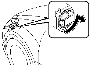 4. Turn the cover counterclockwise and remove it.