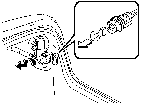 3. Disconnect the bulb from the socket.