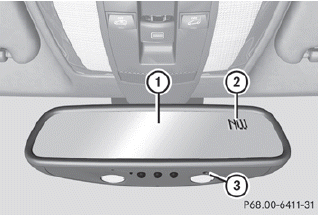 To obtain a correct display in rear-view