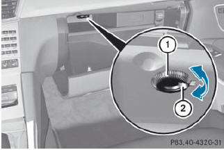 1. Air vent thumbwheel