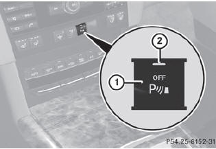 1. To deactivate/activate PARKTRONIC