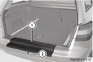 •► Use tab 2 to detach EASY-PACK rear sill