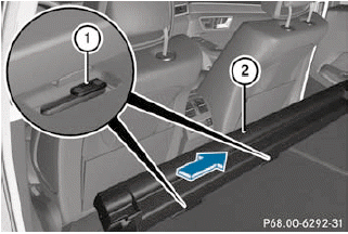 •► Insert combined cargo cover and net 2