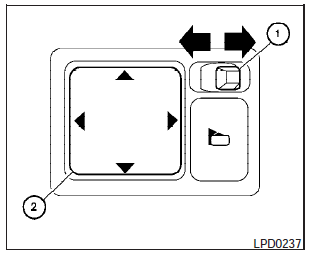 The outside mirror remote control will operate only when the ignition switch