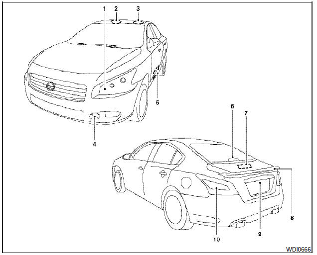 1. Headlight assembly.